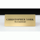 NAME DESK SIGN ALUMINIUM PERSONALISED VINYIL LETTERS 95mm x 38mm GOLD SILVER